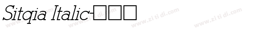 Sitqia Italic字体转换
